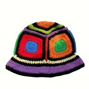 Crochet colorblock hat